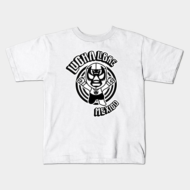 LUCHA LIBRE#52mono Kids T-Shirt by RK58